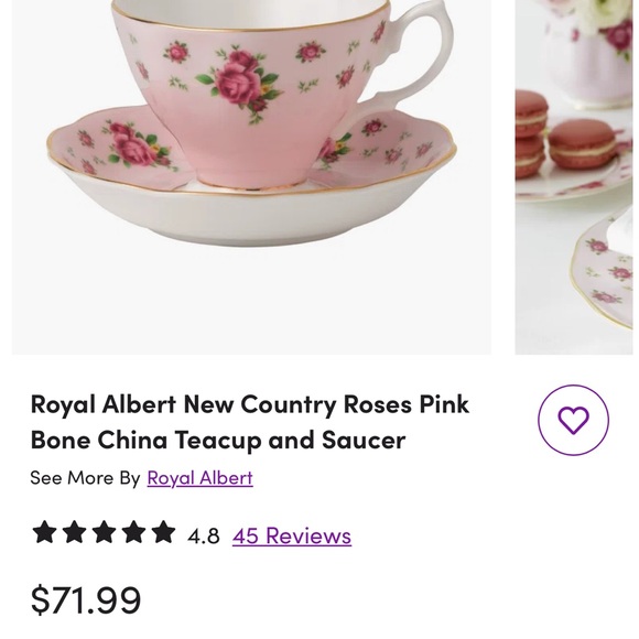 🌸💖 NWT Royal Albert New Country Roses Pink Bone China Teacup & Saucer 💖🌸 - Picture 17 of 17